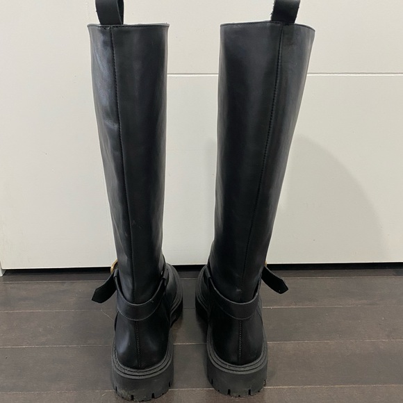 Zara Leather Knee High Boots - Size 7.5 - Picture 8 of 11
